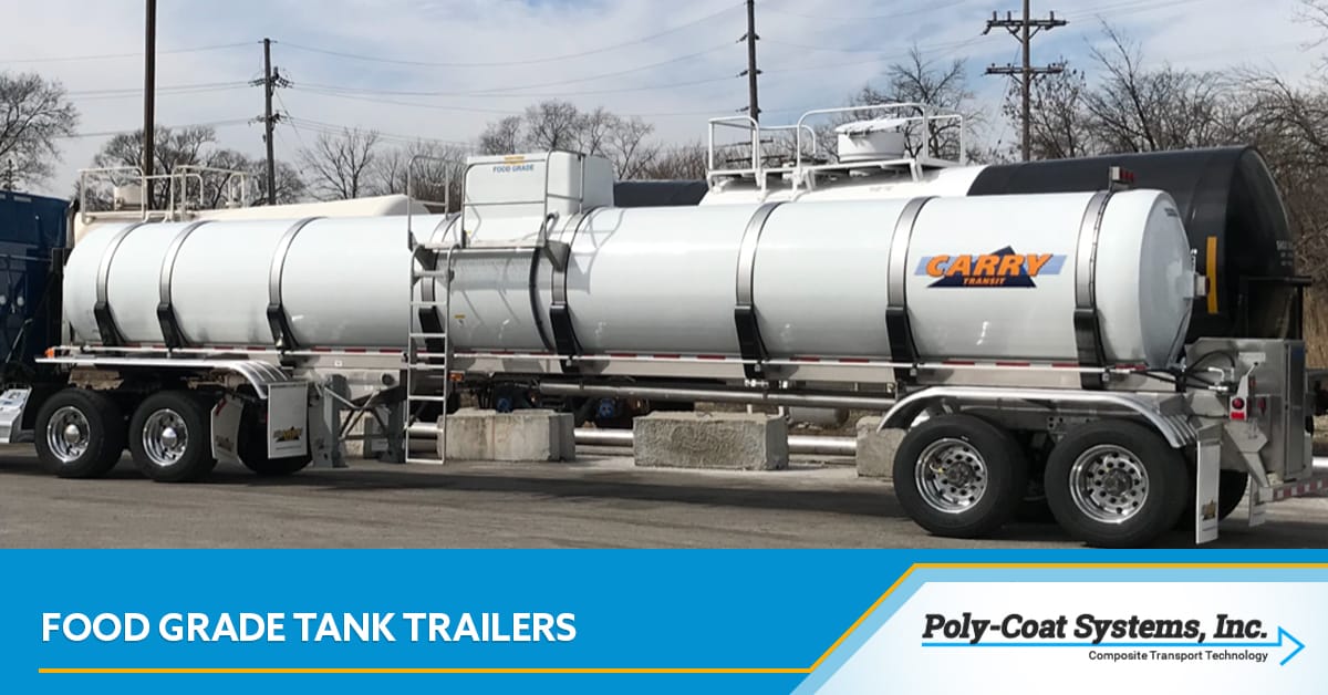 Durable, lightweight FRP food-grade tank trailers.